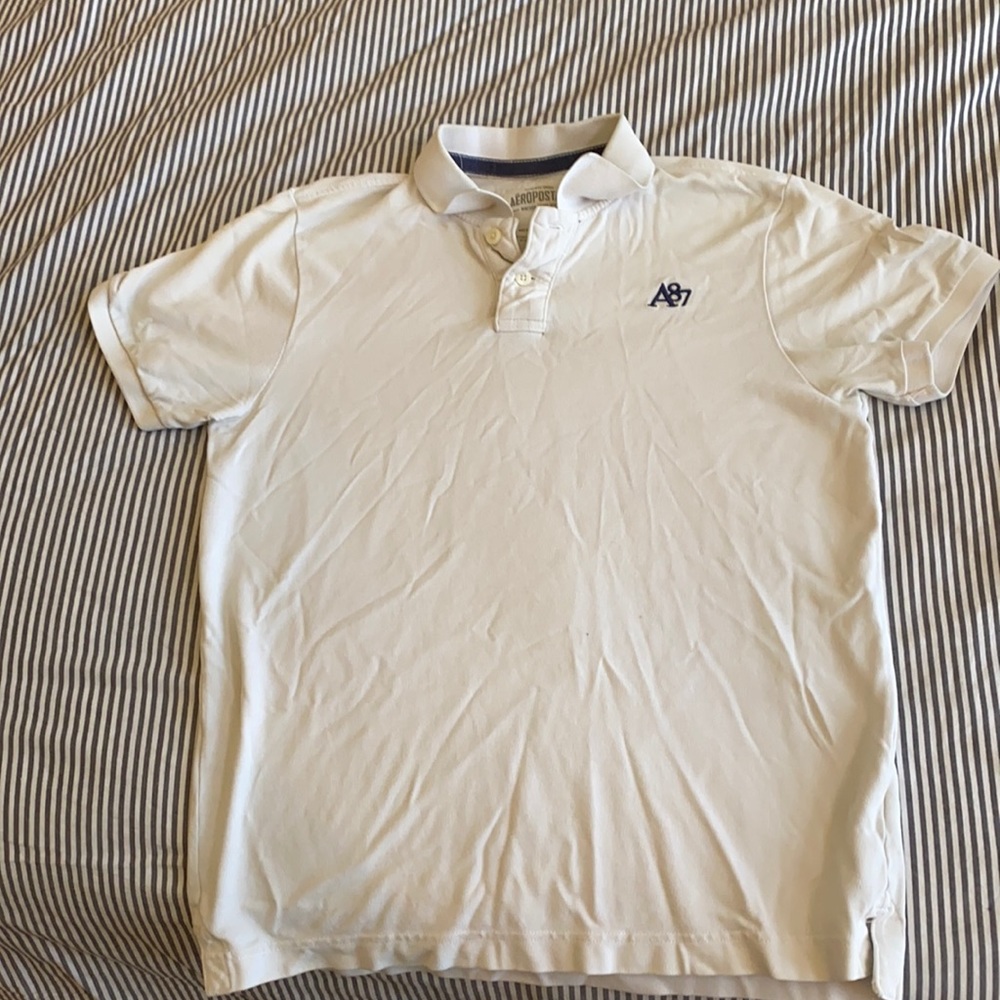 White pollo shirt